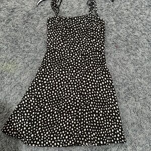 Black and White Polka Dot Mini Dress